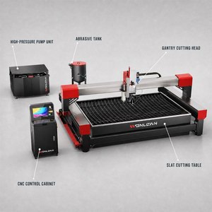 Máquina de Corte por Chorro de Agua Automática WONLEAN de 5 Ejes CNC de Precisión para Piedra, Vidrio, Acrílico, Madera, Caucho y Materiales Compuestos - Product Image 2