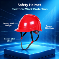 Casque de sécurité pour la distribution et la transmission de l'énergie, casque isolant électrique, casque rigide en ABS, léger et confortable, réglable par bouton rotatif