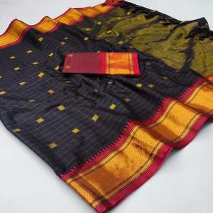 Chemisier en soie de coton lourd de dernière collection avec design de vêtements indiens et pakistanais à la frontière tissée en jéquared - Product Image 4