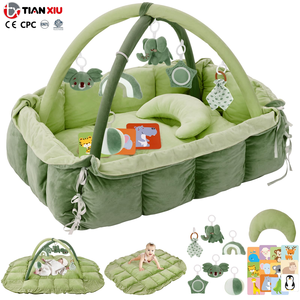 <span class=keywords><strong>Tapis</strong></span> de jeu <span class=keywords><strong>pour</strong></span> bébé en peluche épais avec 5 jouets, grand centre <span class=keywords><strong>d</strong></span>'activités <span class=keywords><strong>pour</strong></span> bébé, <span class=keywords><strong>tapis</strong></span> de jeu <span class=keywords><strong>pour</strong></span> nouveau-nés, cadeau idéal - Product Image 6