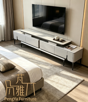 Ensemble de meubles de salon Nodric Light Luxury, table basse TV avec plateau en marbre, style nordique, table centrale pour usage domestique