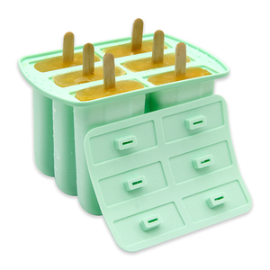 Moules à crème glacée pour enfants, lavables au lave-vaisselle sans BPA, réutilisables, sûr, en <span class=keywords><strong>Silicone</strong></span>, fait maison, <span class=keywords><strong>avec</strong></span> couvercle et bâtons en <span class=keywords><strong>bois</strong></span> - Product Image 2