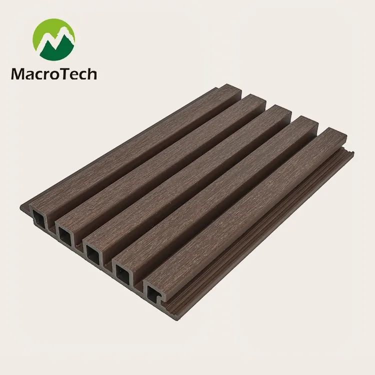 Vente chaude Co-Extrusion Grand Mur En Forme De Décor En Bois Co-extrusion Moderne wpc façade Mur Clading Extérieur