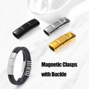 Cierres Magnéticos Planos de Acero Inoxidable Hobbyworker, Cierres Magnéticos para Cordones de Cuero, Terminales para Joyería y Accesorios - Product Image 4