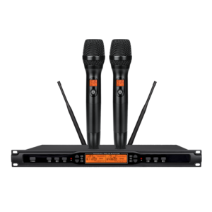 ระบบไมโครโฟนไร้สายแบบสองช่องสัญญาณ EIF HP-1100 ประสิทธิภาพดี พร้อม PLL/UHF ในตัว เหมาะสำหรับการแสดงบนเวทีโบสถ์ งานแต่งงาน และคาราโอเกะ - Product Image 1