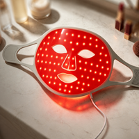 Masque facial de photothérapie à LED rouge et proche infrarouge - Resserrement de la peau et élimination des rides - Conception portable