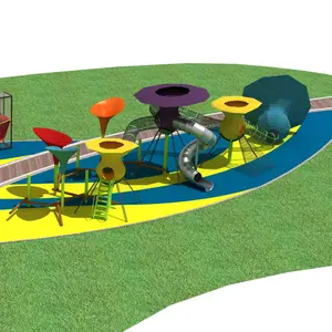 2023 parco trampolino all'aperto scherma tubo scivolo Tunnel piramide centro giochi per bambini attrezzature parco giochi all'aperto