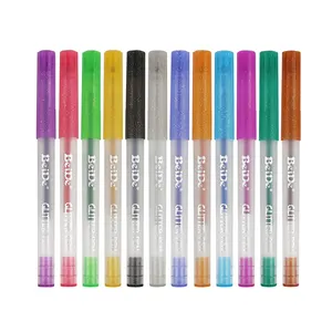 ปากกามาร์กเกอร์เจลกลิตเตอร์นีออนสำหรับสมุดระบายสีสำหรับผู้ใหญ่บันทึกงานหัตถกรรมการวาดเส้นขยุกขยิก
