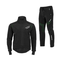 Jaket dan Celana Olahraga Musim Dingin CBR ODM Leisure, Bahan Fleece Thermal Anti Angin dengan Reflektor, untuk Bersepeda dan Berkendara Motor
