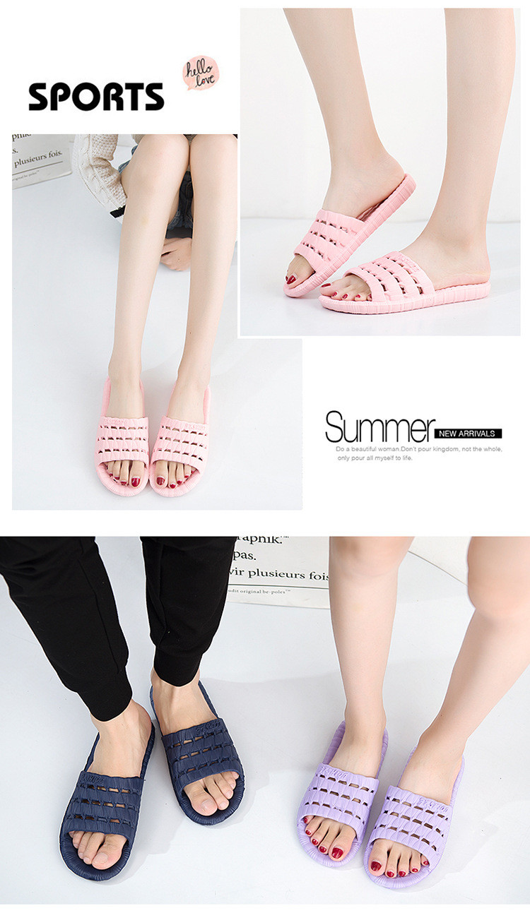 Summer Sandals Bathroom Bath Non-slip Memory Foam Slippers Water Leaking Women House Slippers