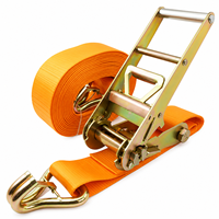 Sangle d'arrimage à cliquet robuste de 3 pouces avec crochets autobloquants doubles en alliage de zinc et sangle en polyester pour la fixation de charges lourdes