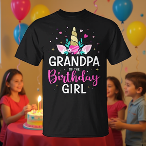 T-shirt assorti pour la fête des licornes du anniversaire de la petite fille, t-shirt familial assorti - Product Image 3