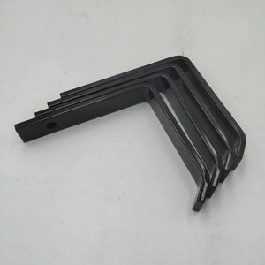 Staffa a L per scaffalature, supporto per scaffali aperti fai-da-te resistente, staffa in metallo nero per impalcature. - Product Image 1