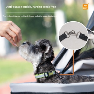 <span class=keywords><strong>Poussette</strong></span> pliable légère et portable pour animaux de compagnie, chiens, chats, petits animaux, usage professionnel, avec un seul bouton, pour les voyages <span class=keywords><strong>en</strong></span> plein air - Product Image 2