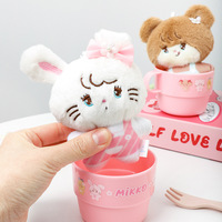 MK074 Boîte Mystère de Peluches Mikko sous Licence, Série Mini Tasses Mignonnes, Cadeau pour Enfants