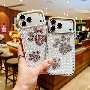 เคสโทรศัพท์ลายอุ้งเท้าแพนด้าสุดน่ารัก วัสดุ TPU สำหรับ iPhone 17 16 15 14 13 12 11 Pro Max Plus 16E 17air  แบบมีกลิตเตอร์ ป้องกันอย่างดี - Product Image 3