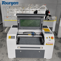 Machine de gravure laser CO2 haute précision Tounjen 6040 avec contrôleur Ruida, refroidissement par eau, compatible AI/DST/PLT pour le bois, l'acrylique, la pierre et le contreplaqué