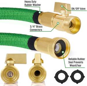 Manguera de Jardín de <span class=keywords><strong>Goma</strong></span> <span class=keywords><strong>para</strong></span> Interiores y Exteriores, Sin Torceduras, 50 pies, Resistente, Certificada por ANSI, con Mango Telescópico, Protección Anti-UV, Expandible 3 Veces - Product Image 6