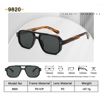 Offre spéciale Pare-soleil UV400 polarisés unisexe Design personnalisé Lunettes de soleil carrées légères de haute qualité en PC Blanc transparent