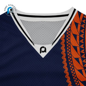 Pure Custom Mesh Gym camiseta sublimación hombres Maori Jersey Hawaii Polynesian venta al por mayor desgaste Cool baloncesto uniformes deportes - Product Image 5