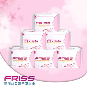 Sanitary pads for women 100% cotton colored panty liners for girls carton boxes OEM Brand sanitary nakpins feminine hygiene pads