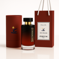 Flacon de parfum vide en verre personnalisé, conception professionnelle OEM, 50ml 100ml 200ml, avec pulvérisateur à pompe, sérigraphie Guangdong, emballage en boîte