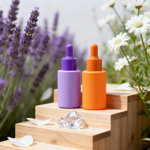 20ml flache Schulter kosmetische Glasöl flasche Hautpflege gefrostet 1 Unze <span class=keywords><strong>Beauty</strong></span> ätherisches Öl Parfüm Glas Tropf flasche - Product Image 5