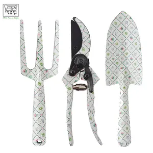 Sscherte-Juego de Herramientas de aluminio para jardín, 3 piezas, protector de Flora de Hoz pequeña