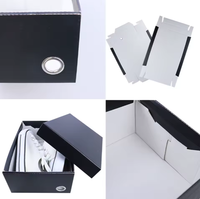 Boîtes à chaussures en carton ondulé de qualité supérieure, organisateurs de rangement pliables avec doublure protectrice pour baskets, bottes et présentoirs de chaussures