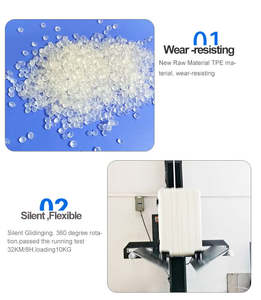 Réparation Roulette <span class=keywords><strong>Valise</strong></span> Toutes Marques 50MM En Plastique Bagage Chariot Réparation Roue Cas Voyage 4 Roues <span class=keywords><strong>Delsey</strong></span> Léger - Product Image 4