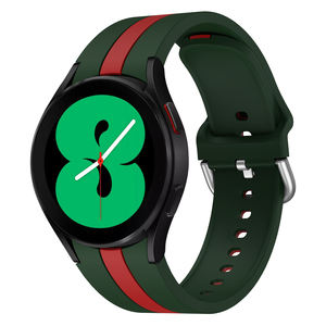 Crested — bracelet de montre classique à rayures, en Silicone, pour <span class=keywords><strong>Samsung</strong></span> <span class=keywords><strong>Galaxy</strong></span> <span class=keywords><strong>Watch</strong></span> 4 44mm 40mm 42mm <span class=keywords><strong>46mm</strong></span>, nouveau, 2022 - Product Image 3