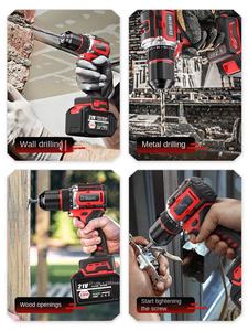 Taladro de Impacto de Litio-Ion sin Escobillas de 21 V - Velocidad Variable, Portabrocas sin Llave, Grado Profesional, Perforación de Metal Disponible - Product Image 3