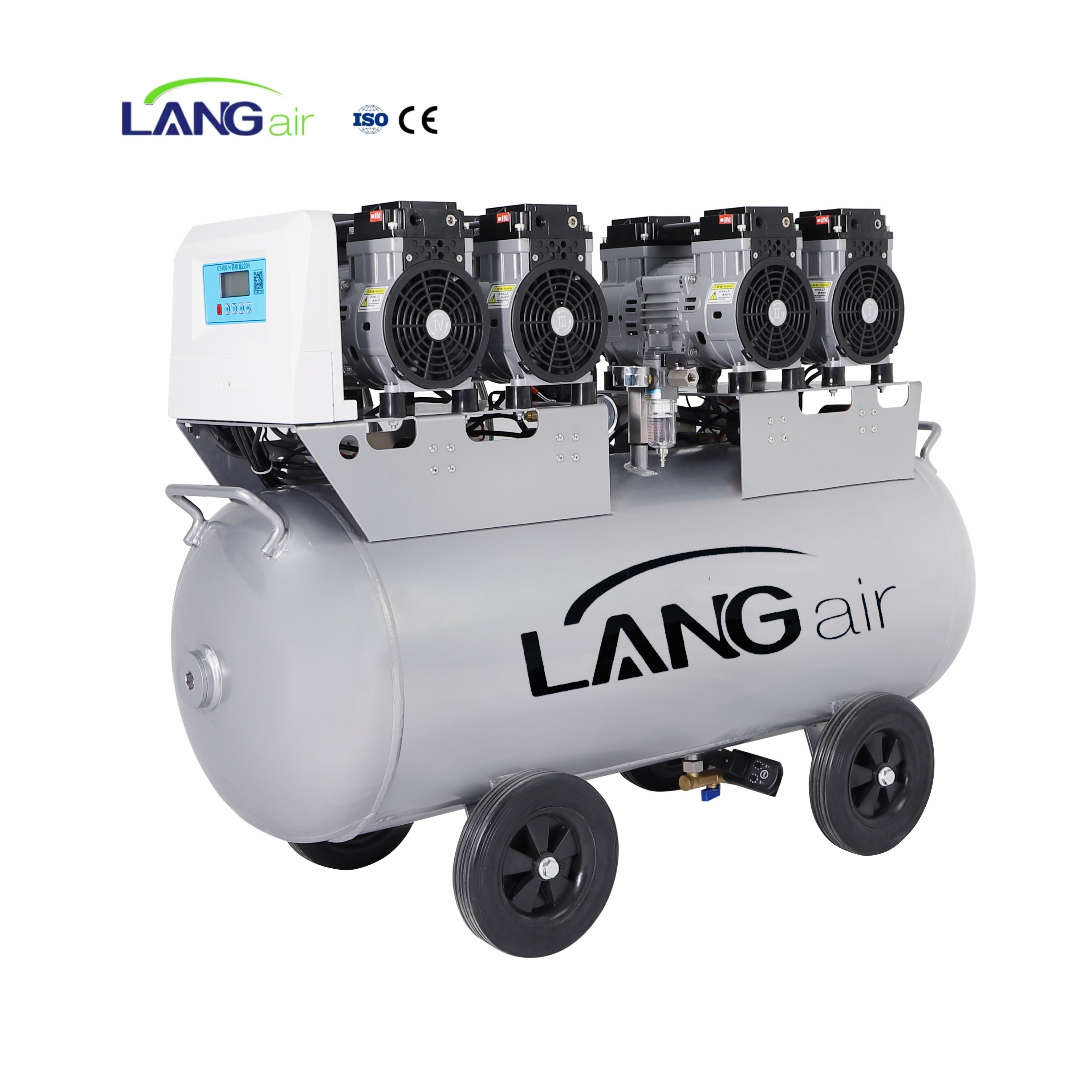ORANGLES Low Noise Oil Free High Pressure Piston Air Compressor for Blow Moulding Bahrain - full product showcase - displaying specifications - Image 5 of 6 | adapts to any space | Low Noise Oil Free High Pressure Piston Air Compressor for Blow Moulding Bahrain deal New Jersey | Free Shipping ORANGLES
