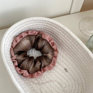 Élégant doux robe à carreaux chouchous pour filles mode doux automne <span class=keywords><strong>hiver</strong></span> cheveux cravates pour femmes dames cheveux accessoires en Stock - Product Image 4