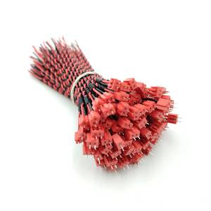 定制红黑双绞线束，带绿色塑料公针连接器和镀锡裸线端子，适用于 LED 照明 - Product Image 2
