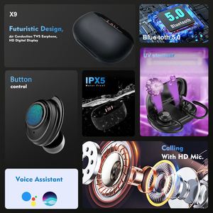 Ouio — écouteurs sans fil TWS X9, oreillettes, casque avec impression LED, Illusion, circuit imprimé, chargement sans fil - Product Image 6