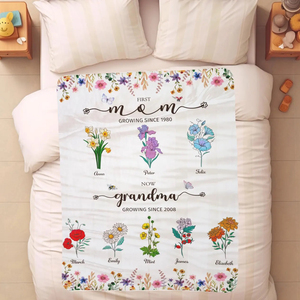 Première maman maintenant, <span class=keywords><strong>couverture</strong></span> <span class=keywords><strong>de</strong></span> grand-mère personnalisée, <span class=keywords><strong>couverture</strong></span> <span class=keywords><strong>de</strong></span> jardin <span class=keywords><strong>de</strong></span> grand-mère, <span class=keywords><strong>couverture</strong></span> <span class=keywords><strong>de</strong></span> fleurs <span class=keywords><strong>de</strong></span> <span class=keywords><strong>naissance</strong></span> personnalisée, fête des mères, grand-mère - Product Image 5