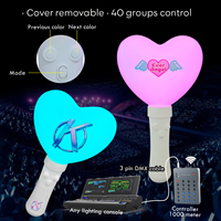 Fabricant de bâtons lumineux LED avec logo personnalisable, vente en gros de bâtons lumineux en forme de cœur, accessoires de cheering pour concerts