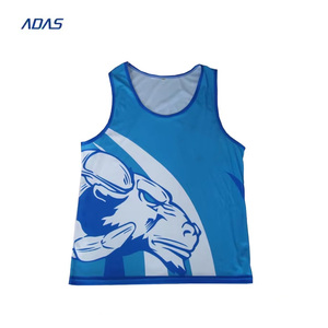 Camiseta transpirable personalizada sublimada para correr, camiseta sin mangas OEM barata al por mayor, paquete <span class=keywords><strong>de</strong></span> 10 piezas <span class=keywords><strong>de</strong></span> talla grande, 3-5 días, 2 semanas impresas - Product Image 2