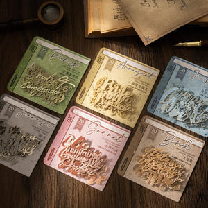 Paquete de 20 Hojas de Material Decorativo Vintage Europeo, Serie de Manuscritos Coleccionables, Calado en Inglés - Product Image 4