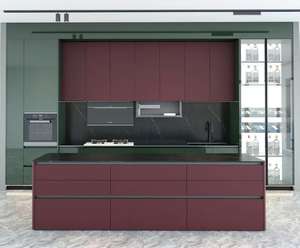 轻型豪华定制高端不锈钢整体厨房储物柜全屋家具来自工厂 - Product Image 3