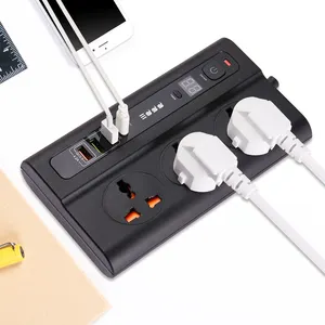 Low Price New Type Universal socket Timer function 3AC Outlets With USB charging port 2 meter extension power strip