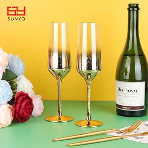 Flûtes à Champagne en <span class=keywords><strong>Cristal</strong></span> galvanisé à la main, 1 pièce, tasse pour mariage, fête, cadeau - Product Image 2