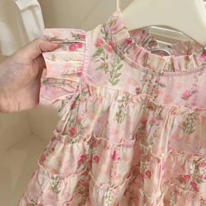 Child Star Circle Girls' Summer Floral Dress Sleeveless Sweetheart Neckline Princess Style Fashionable Kids Dress - Product Image 3