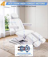 Table de massage électrique professionnelle à 5 moteurs pour spa, épilation, physiothérapie, podologie, soins du visage et esthétique