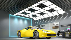 Plafonnier LED dimmable Baona 1,8x3,6m 900W pour bureau, <span class=keywords><strong>garage</strong></span>, atelier <span class=keywords><strong>de</strong></span> detailing automobile - Product Image 4