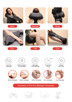 LUYAO Großhandel drahtlose Deep Tissue Vibration Shiatsu Kneten Taille Rücken und Nacken Schulter Massage gerät Umhängetasche