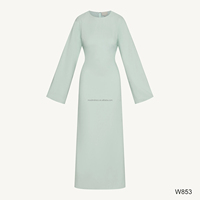 Robe longue maxi élégante 2026 personnalisée à manches évasées, avec ceinture à nouer au dos, coupe ajustée, pour femmes musulmanes, en mélange de lin, idéale pour le quotidien et les occasions formelles