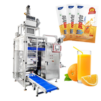 Machine d'emballage automatique de sachets à 4 côtés pour jus en poudre, machine d'emballage multi-voies pour jus en poudre