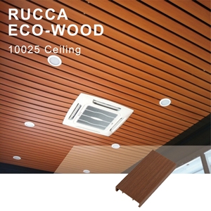 WPC Wasserdichte 100X25mm Abgehängte Künstlerische Decken Modernes Streifendesign für Außenbalkon - Product Image 6